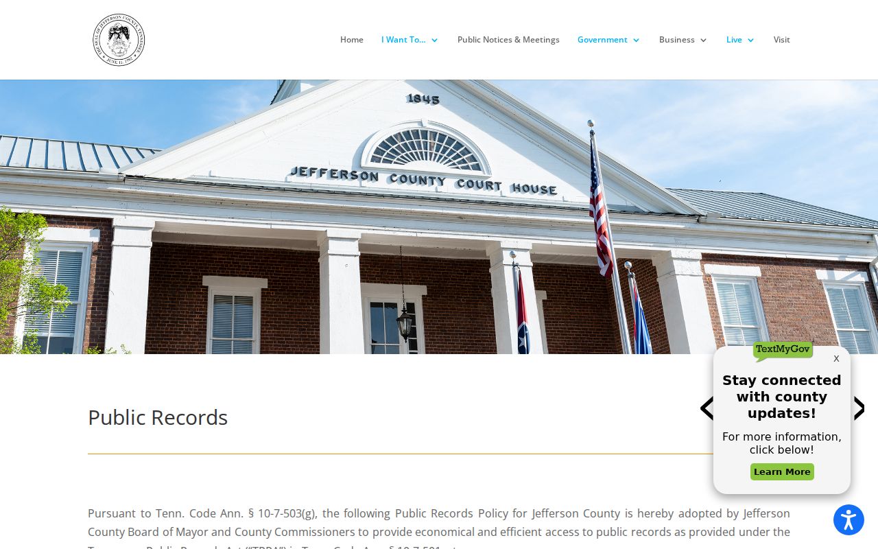 Jefferson County criminal court records public request hub
