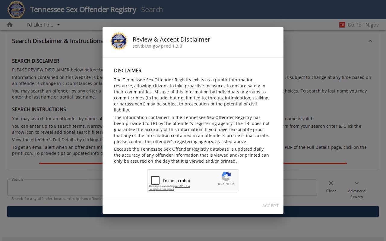 Jefferson County criminal records registry search